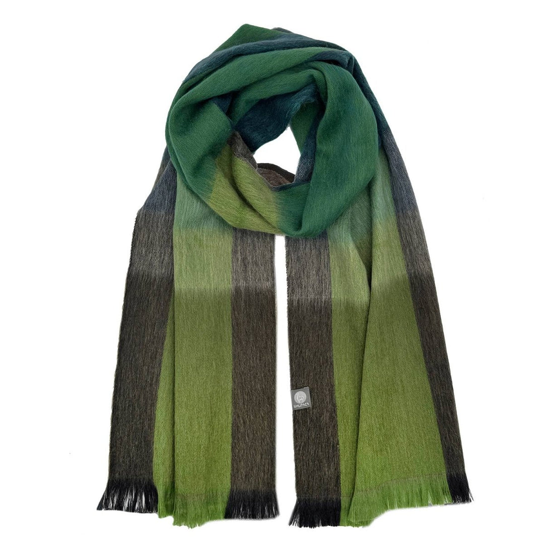 NEW! Alpaca Plaid Scarf - Tidepool Shupaca Alpaca