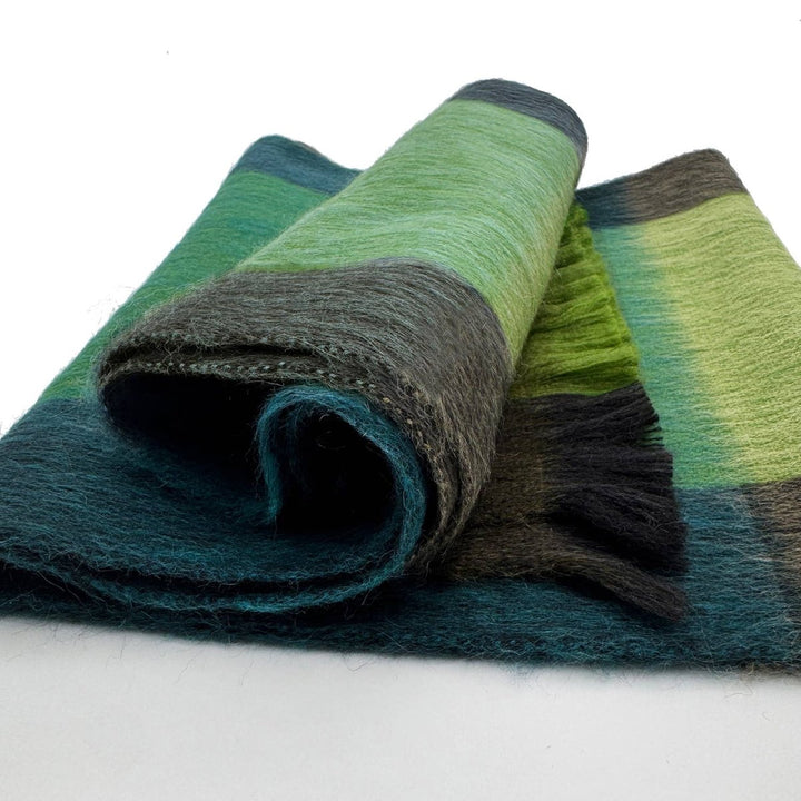 NEW! Alpaca Plaid Scarf - Tidepool Shupaca Alpaca