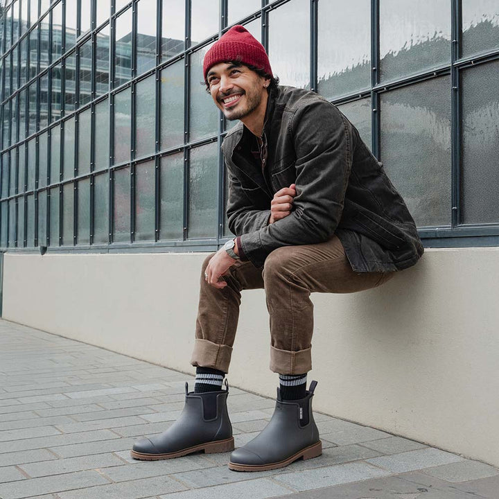 NEW * Bobbi Ankle Boot // Charcoal Gumboot Merry People