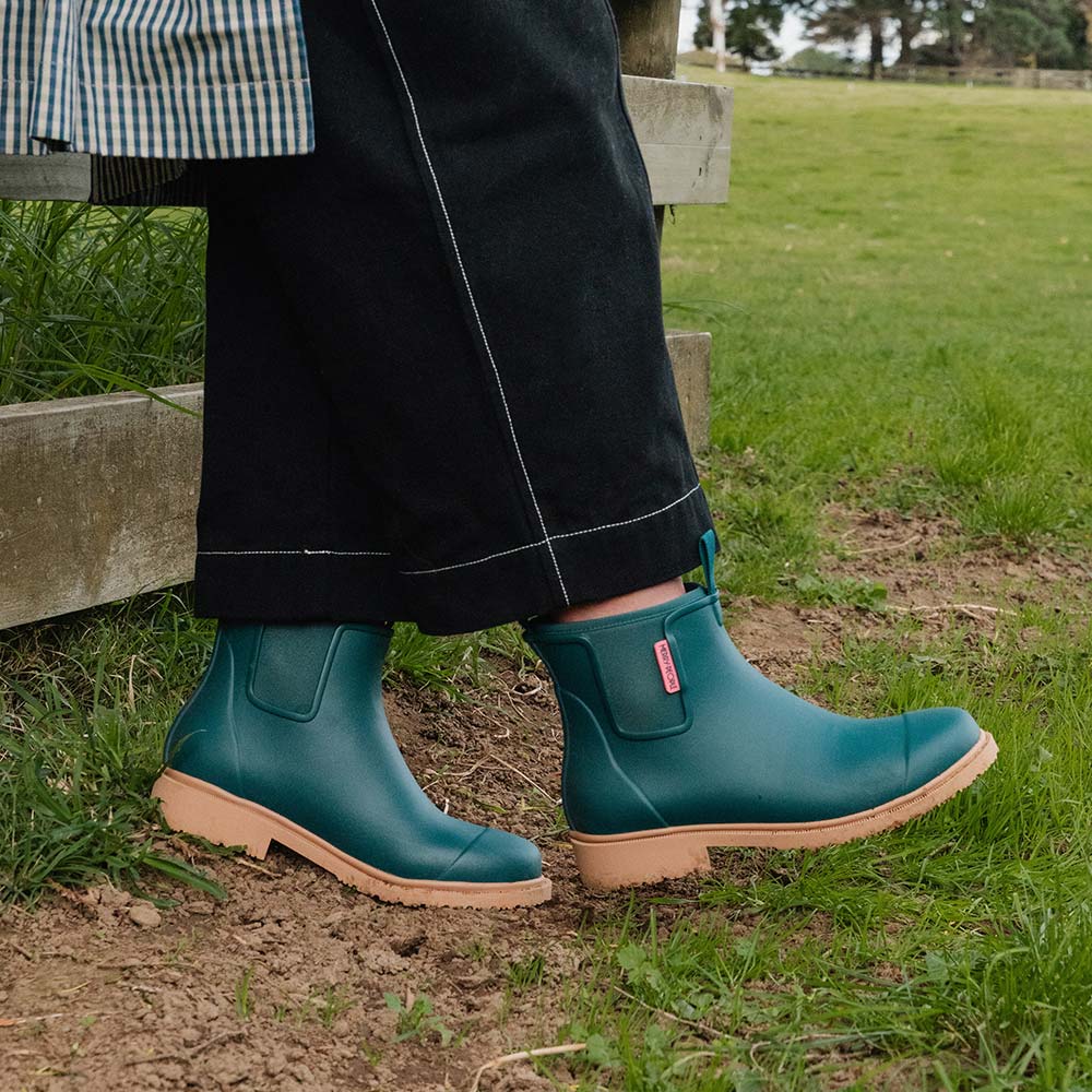 *NEW* Bobbi Ankle Boot // Teal Gumboot Merry People