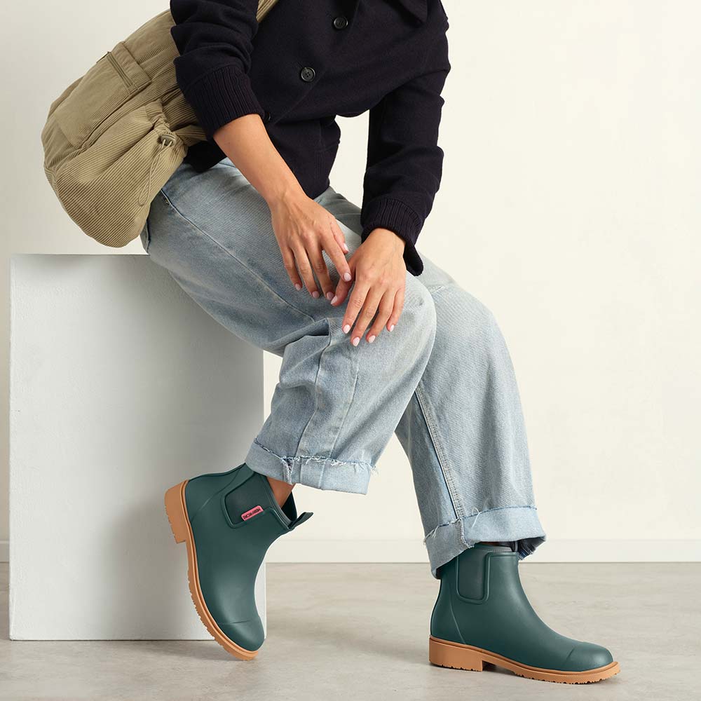 *NEW* Bobbi Ankle Boot // Teal Gumboot Merry People