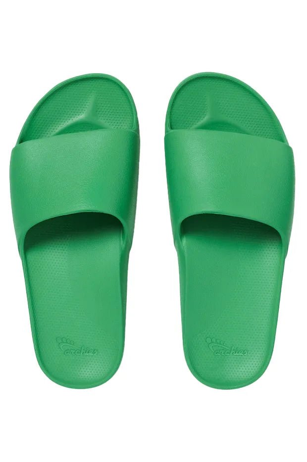 NEW Limited Edition Archies Support Slides - Kelly Green Shoes Archies