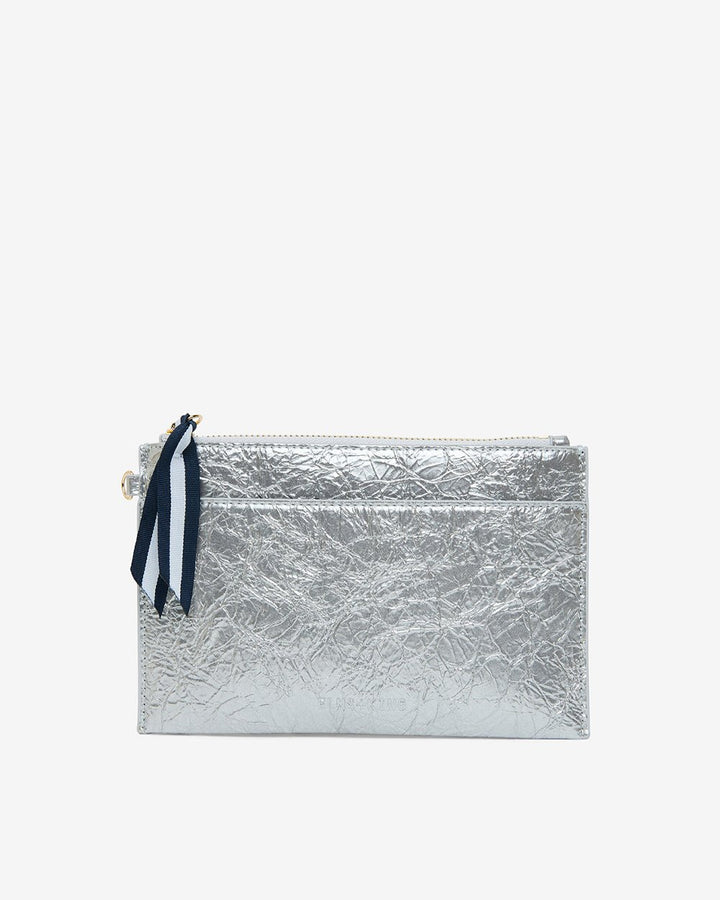 New York Coin Purse - Silver Crinkle - Stanleyandstone