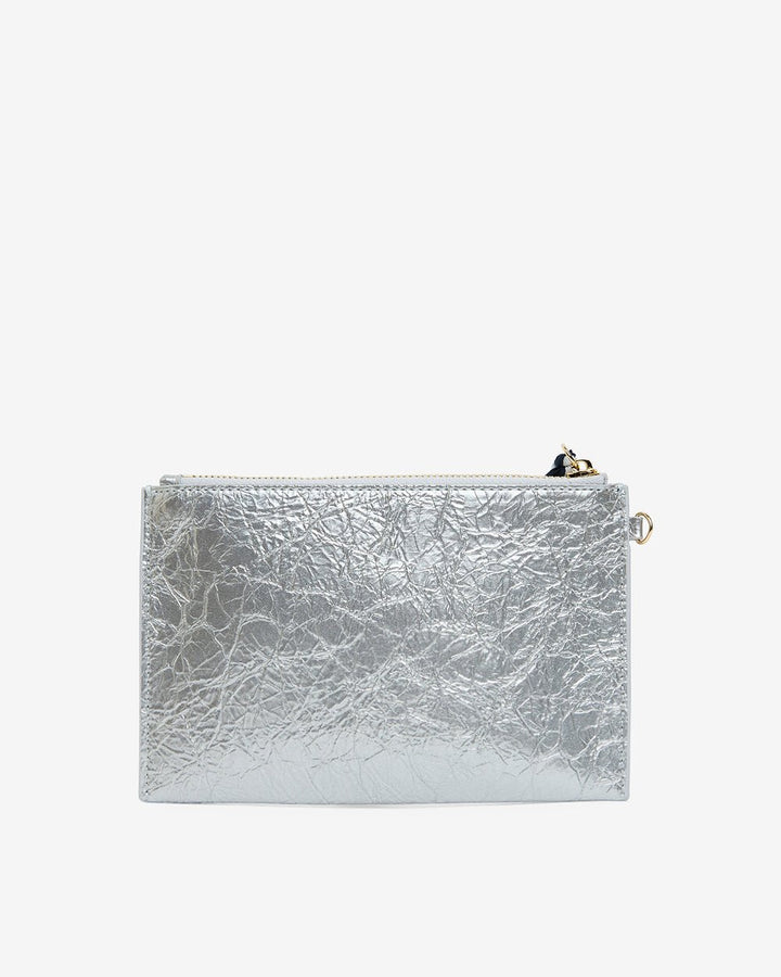 New York Coin Purse - Silver Crinkle - Stanleyandstone
