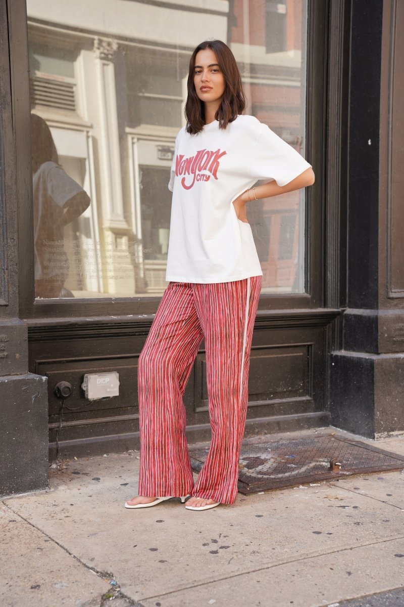 New York Logo Oversized Tee Tee shirt MAKU THE LABEL