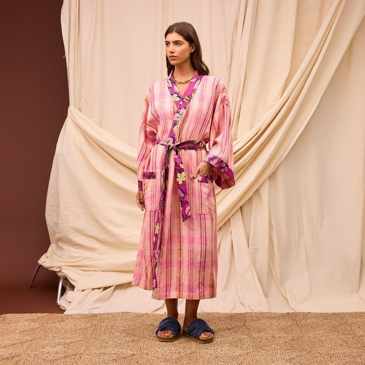 Nicolette Linen Robe - Poudre Robes Sage &amp; Clare