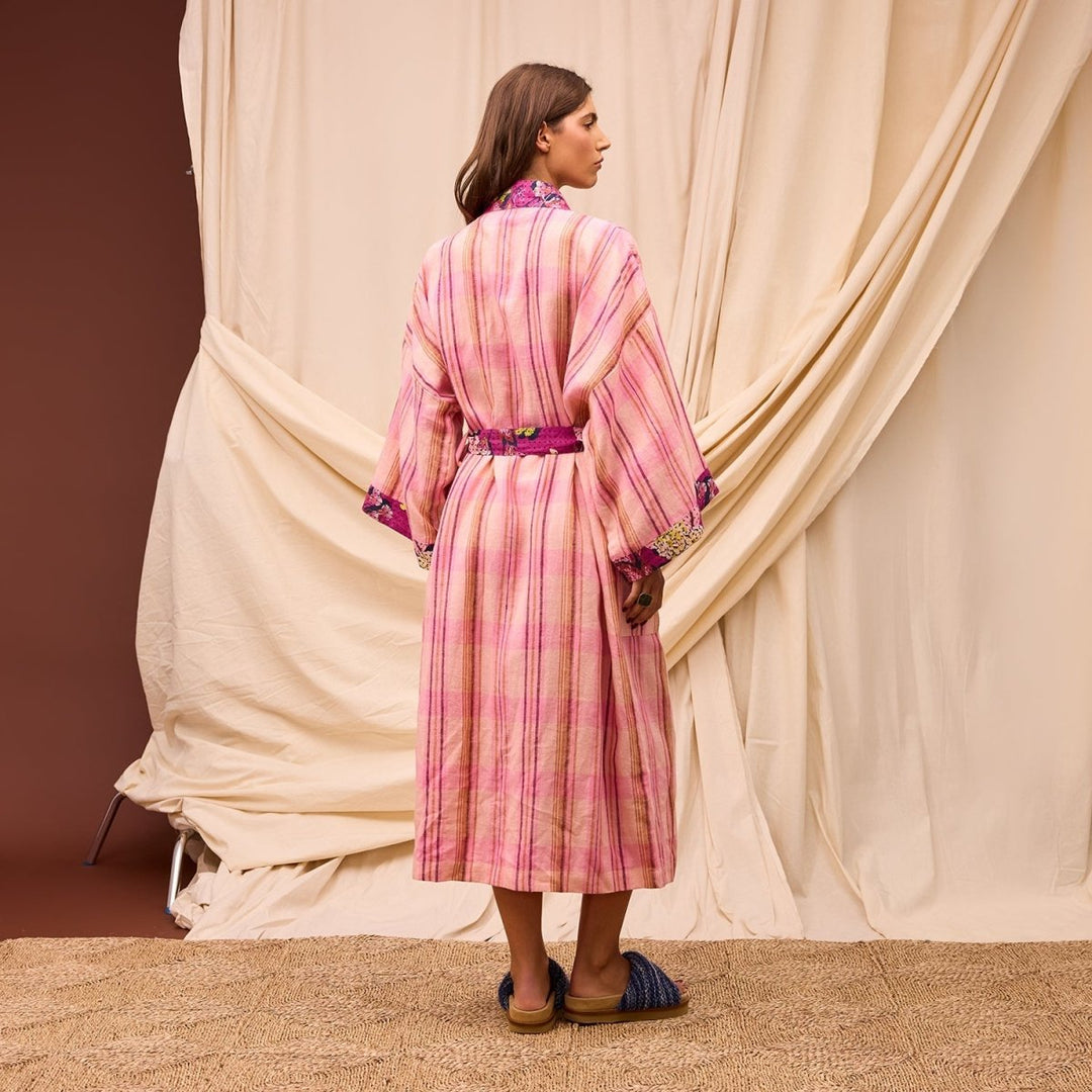 Nicolette Linen Robe - Poudre Robes Sage &amp; Clare