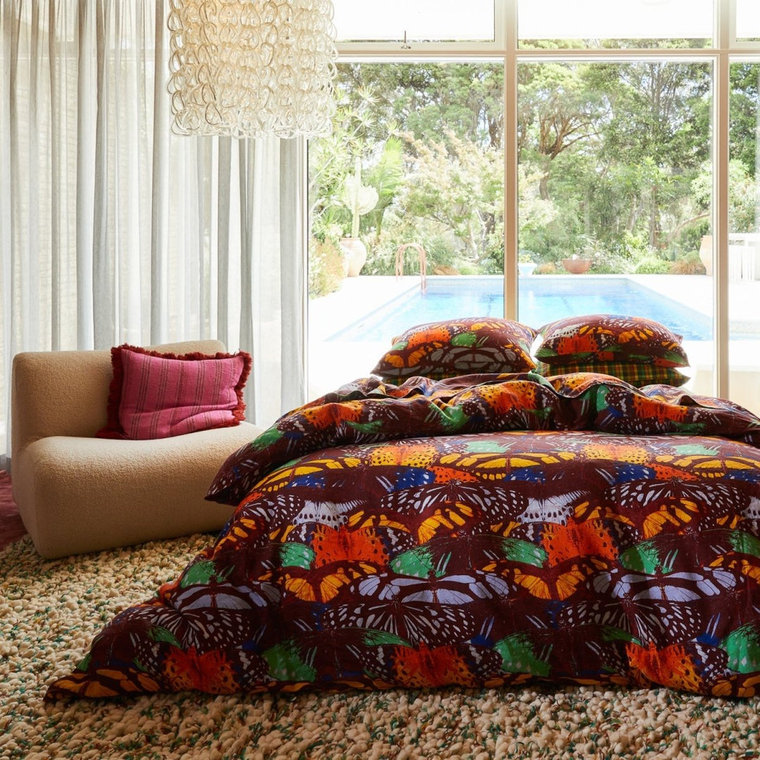 Nicolette Woven Cushion - Pansy Sage &amp; Clare
