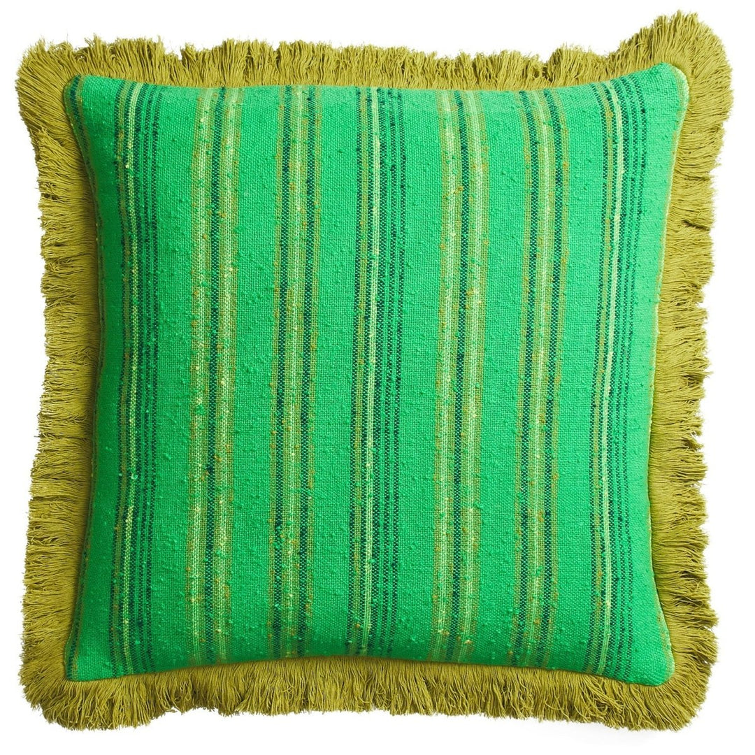 Nicolette Woven Cushion - Spring Green Sage &amp; Clare Feather Insert