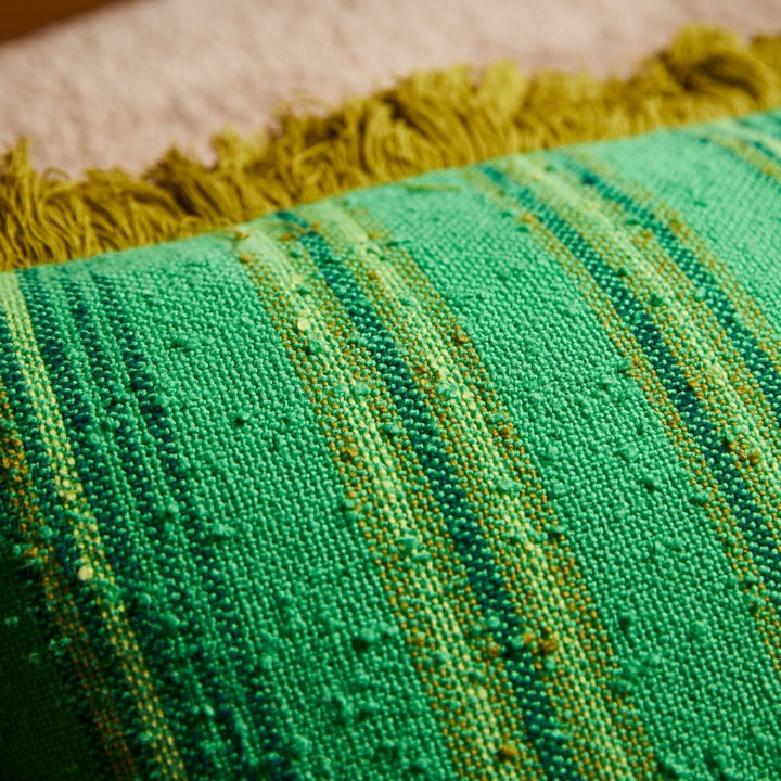 Nicolette Woven Cushion - Spring Green Sage &amp; Clare