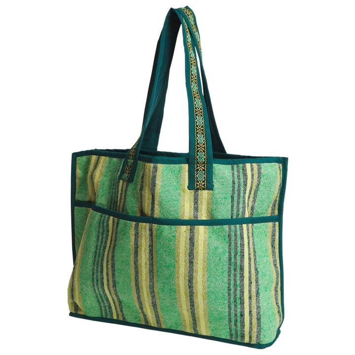 Nicolette Woven Tote Bag - Spring Green Tote Bag Sage &amp; Clare