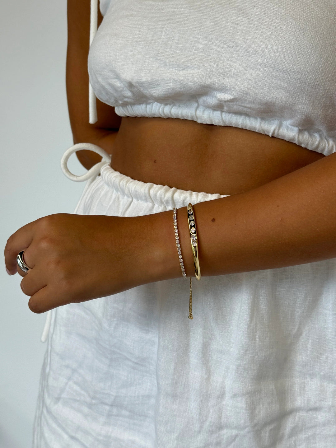 Nikki tennis bracelet - Gold new Bracelet Zafino Jewellery