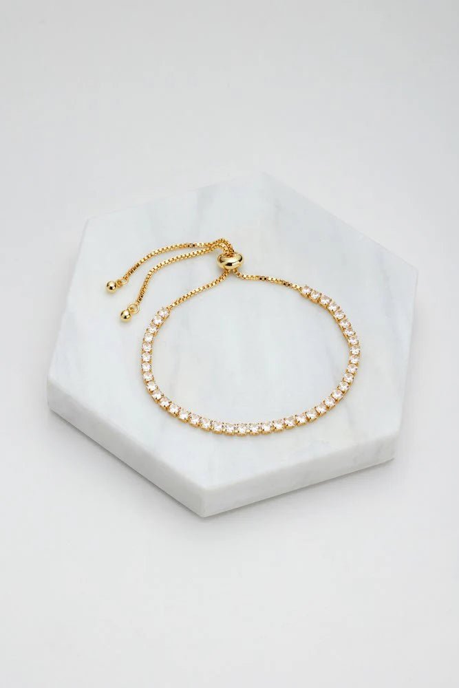 Nikki tennis bracelet - Gold new Bracelet Zafino Jewellery