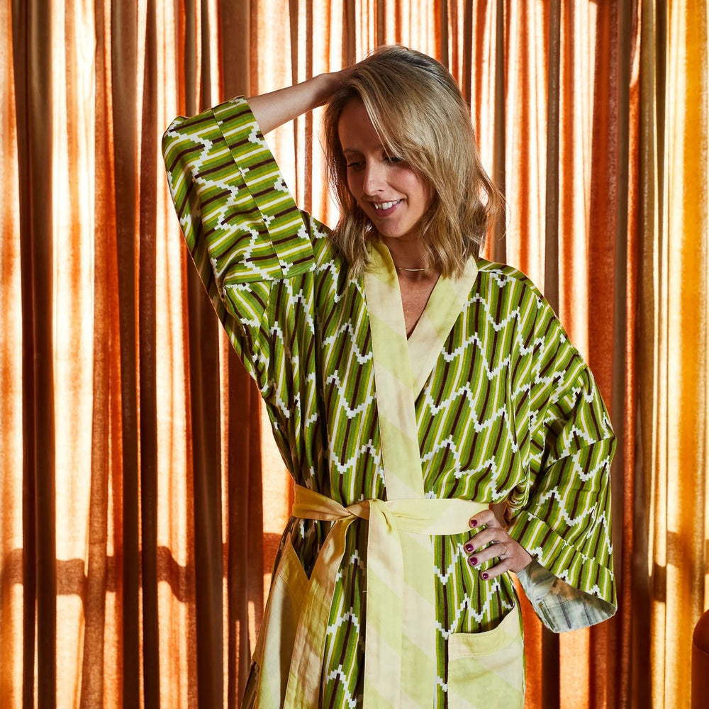 Nisha Cotton Robe Bath robe Sage & Clare