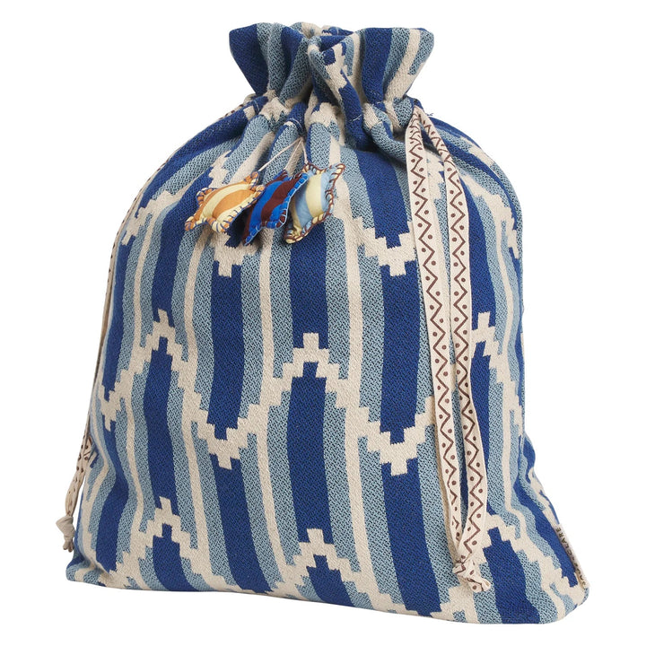 Nisha Santa Sack - Blue Jean Christmas Sage & Clare