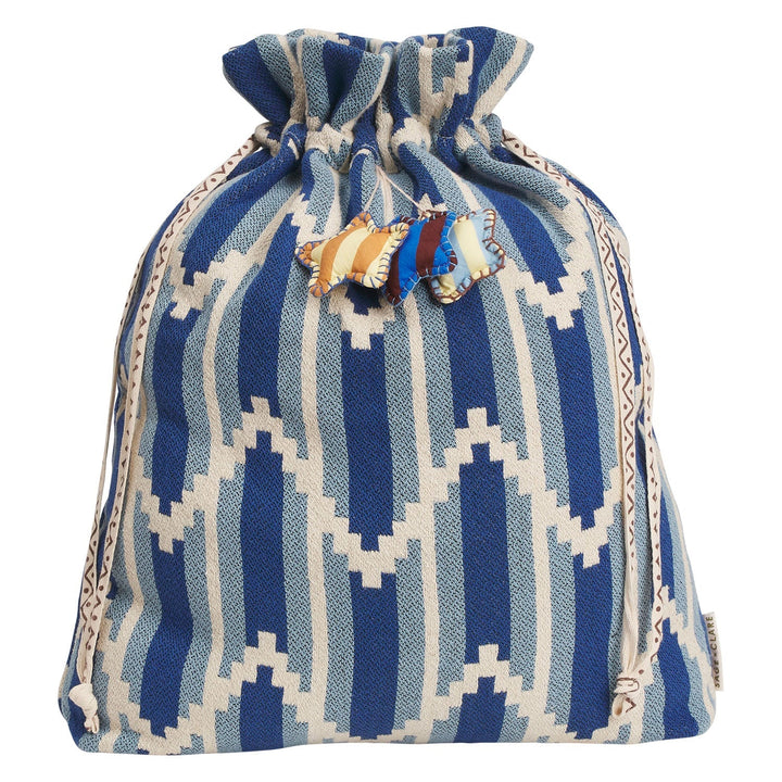 Nisha Santa Sack - Blue Jean Christmas Sage & Clare
