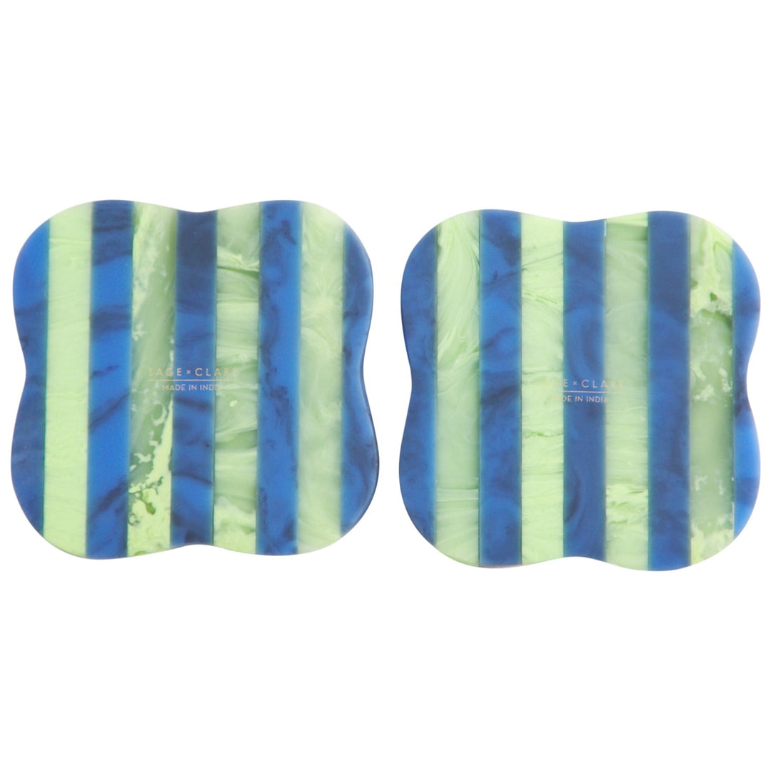 Noellyn Resin Coasters - Set of 2 - Azure coaster Sage &amp; Clare