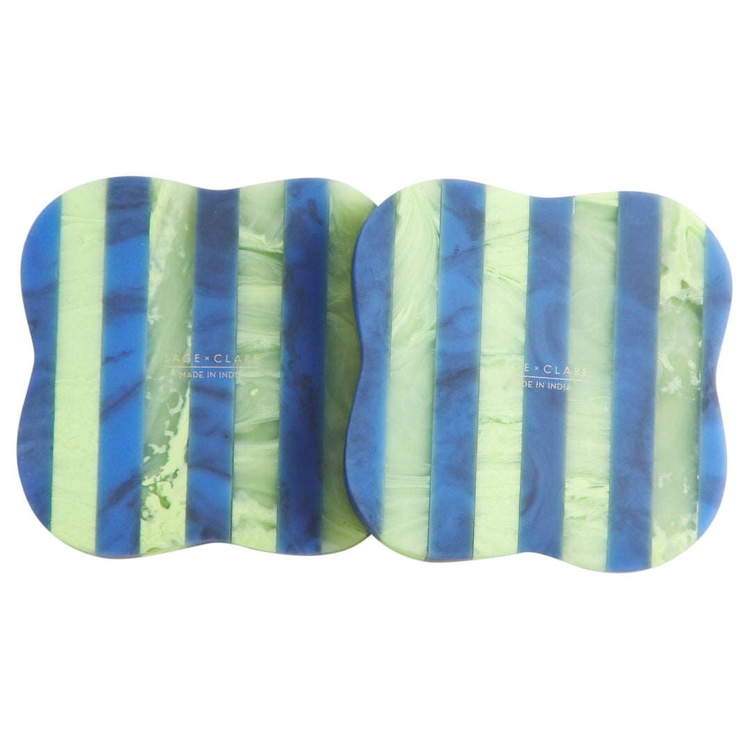 Noellyn Resin Coasters - Set of 2 - Azure coaster Sage &amp; Clare