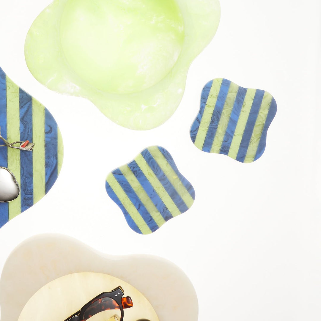 Noellyn Resin Coasters - Set of 2 - Azure coaster Sage &amp; Clare