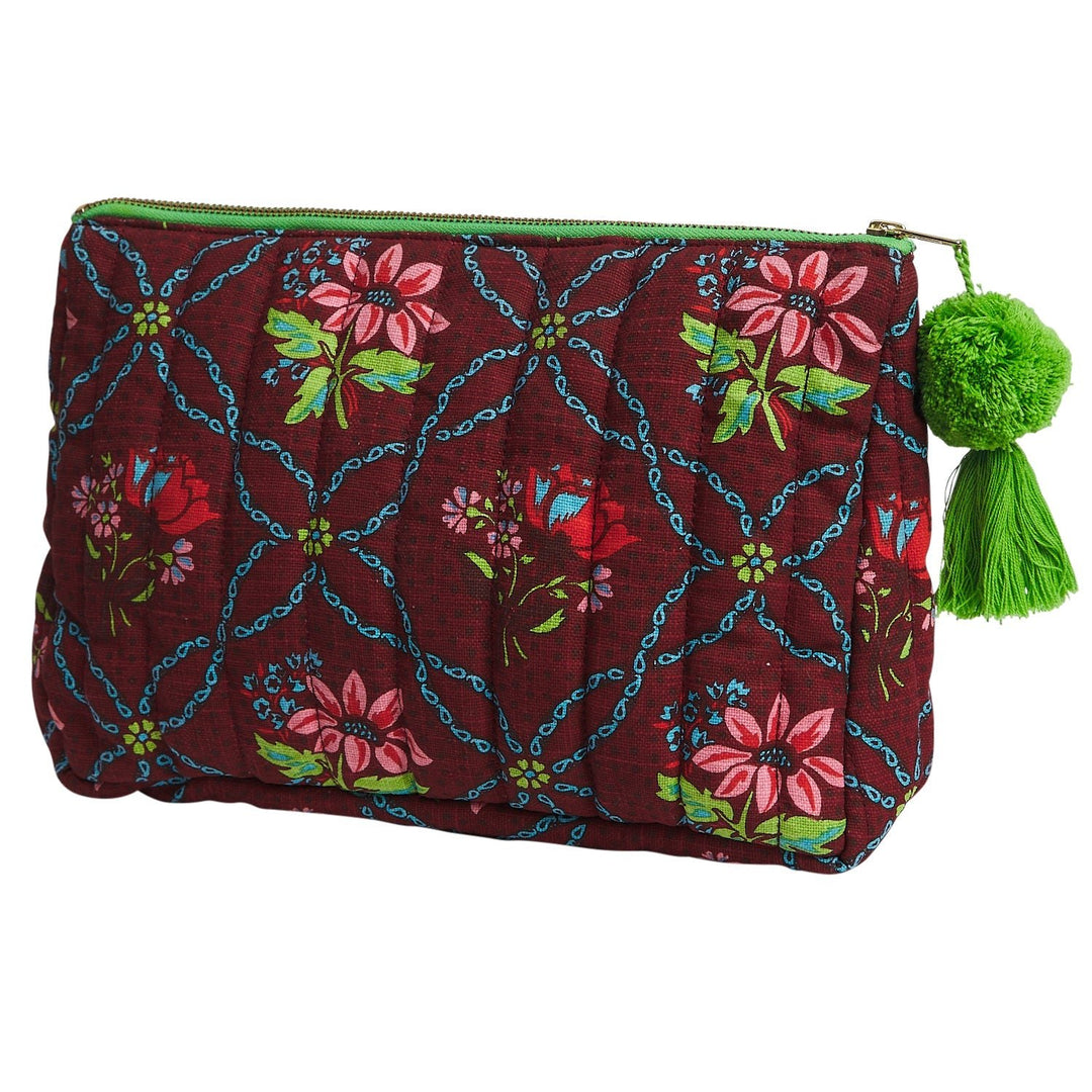 Norali Quilted Cosmetic Bag - Sienna Cosmetic & Toiletry Bags Sage & Clare