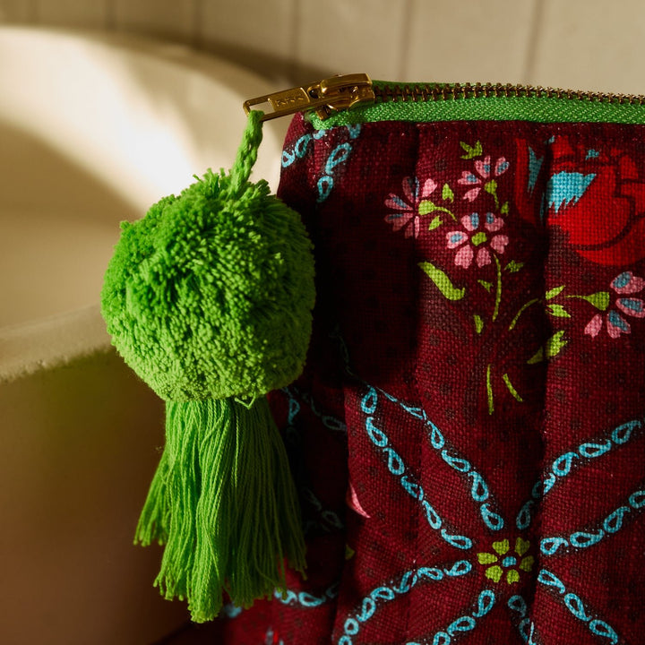 Norali Quilted Cosmetic Bag - Sienna Cosmetic &amp; Toiletry Bags Sage &amp; Clare
