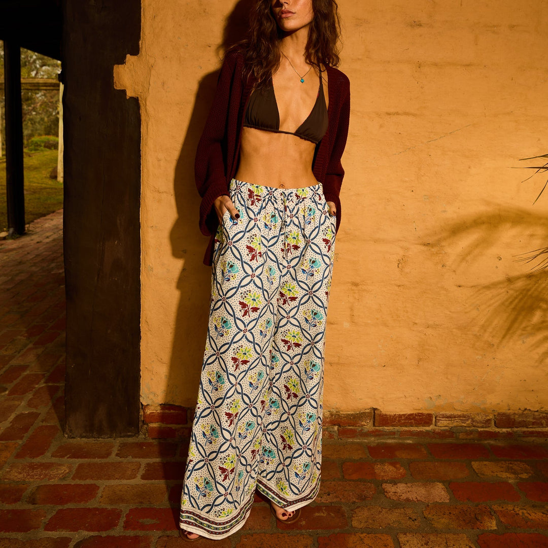 Norali Wide Leg Pant - Ecru Pant Sage & Clare 6