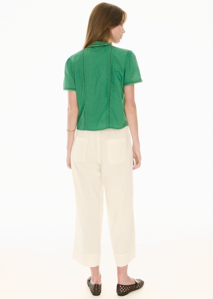 Nova Tucked Shirt - Green - Stanleyandstone