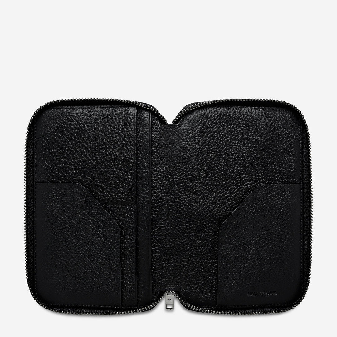 Nowhere To Be Found Passport Wallet - Black Status Anxiety