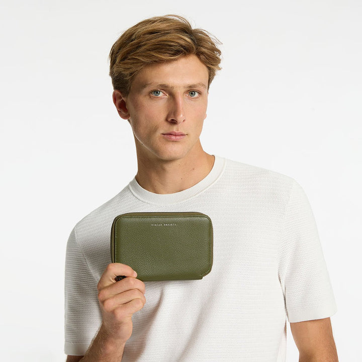 Nowhere To Be Found Passport Wallet - Khaki Status Anxiety