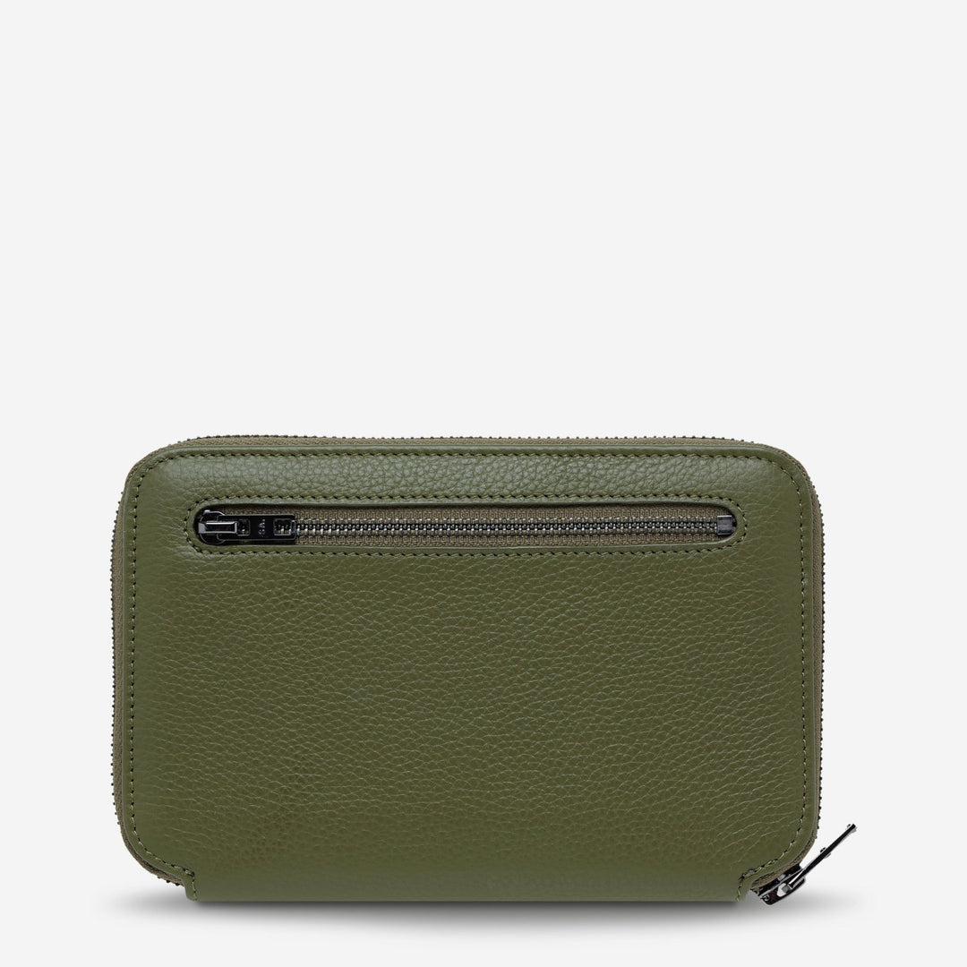 Nowhere To Be Found Passport Wallet - Khaki Status Anxiety