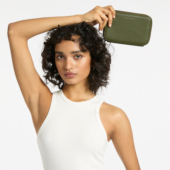 Nowhere To Be Found Passport Wallet - Khaki Status Anxiety