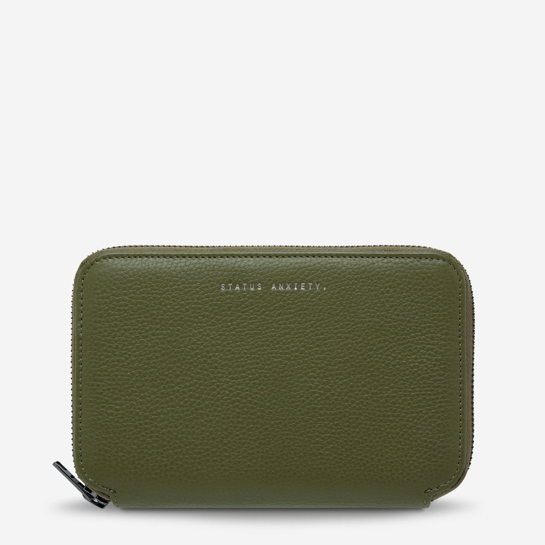 Nowhere To Be Found Passport Wallet - Khaki Status Anxiety