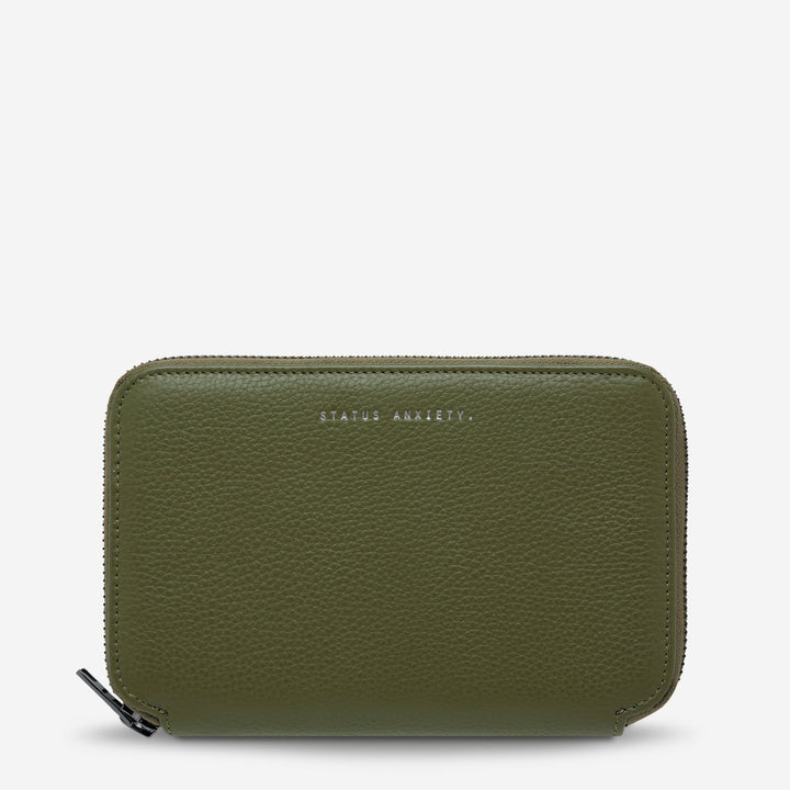 Nowhere To Be Found Passport Wallet - Khaki Status Anxiety