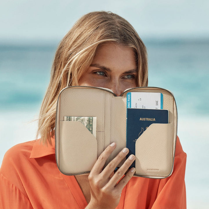 Nowhere To Be Found Passport Wallet - Oat Status Anxiety