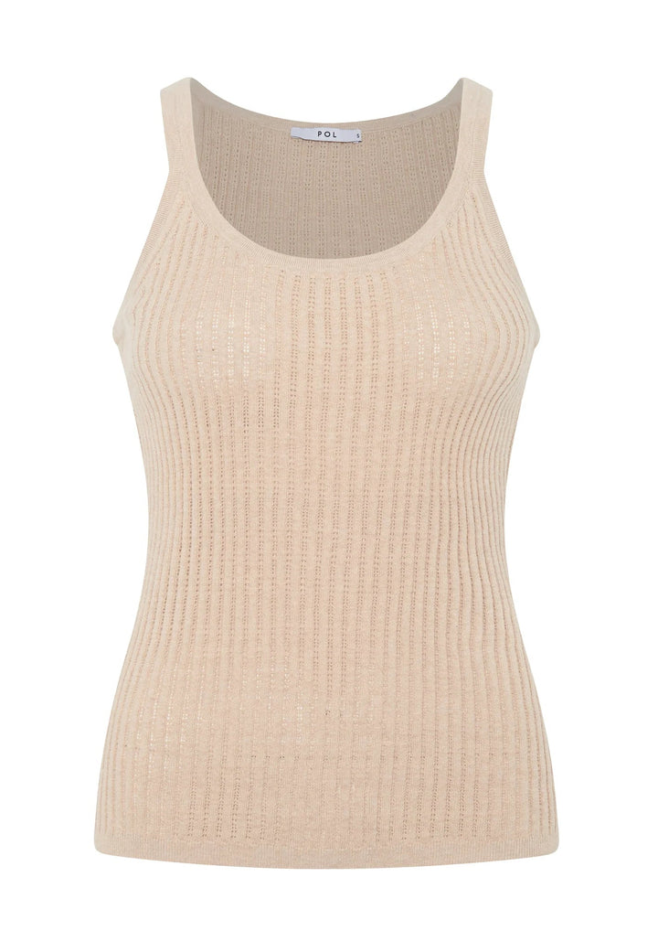 Nucleus Pointelle Tank - Pebble knits POL