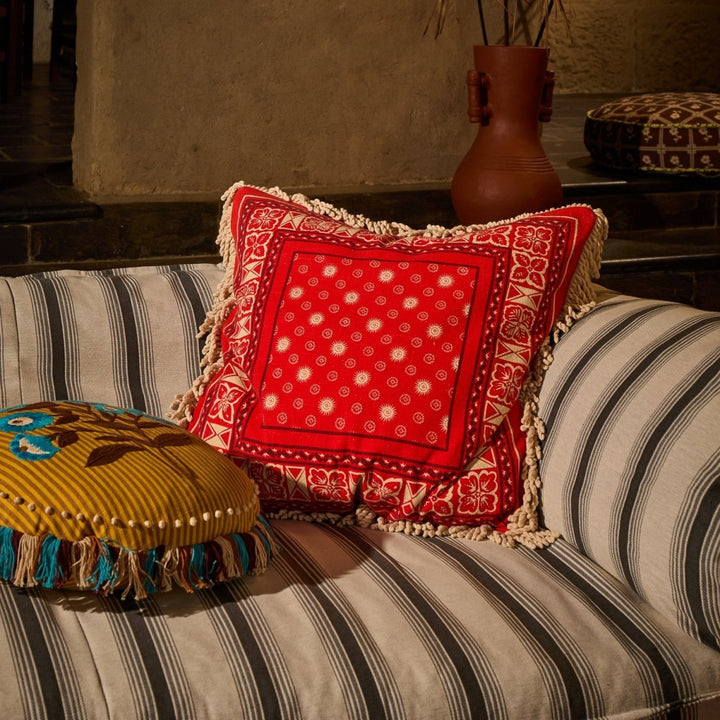 Odessa Reversible Cushion - Poppy Sage &amp; Clare