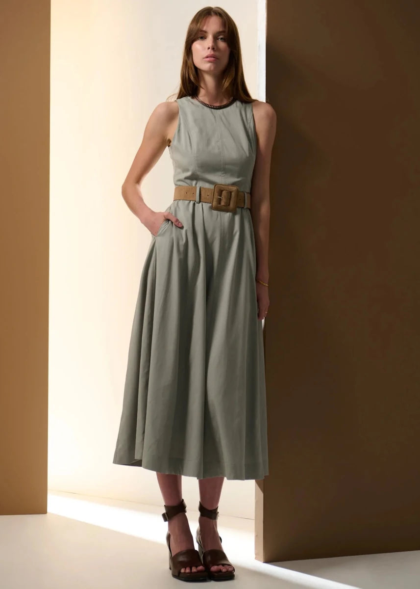 Odette Belted Dress - CYPRESS Dress POL