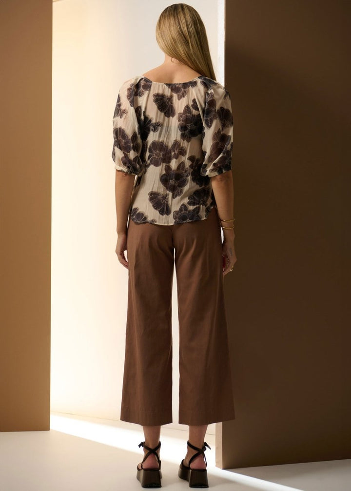 Odette Belted Pant - Chocolate Pants POL