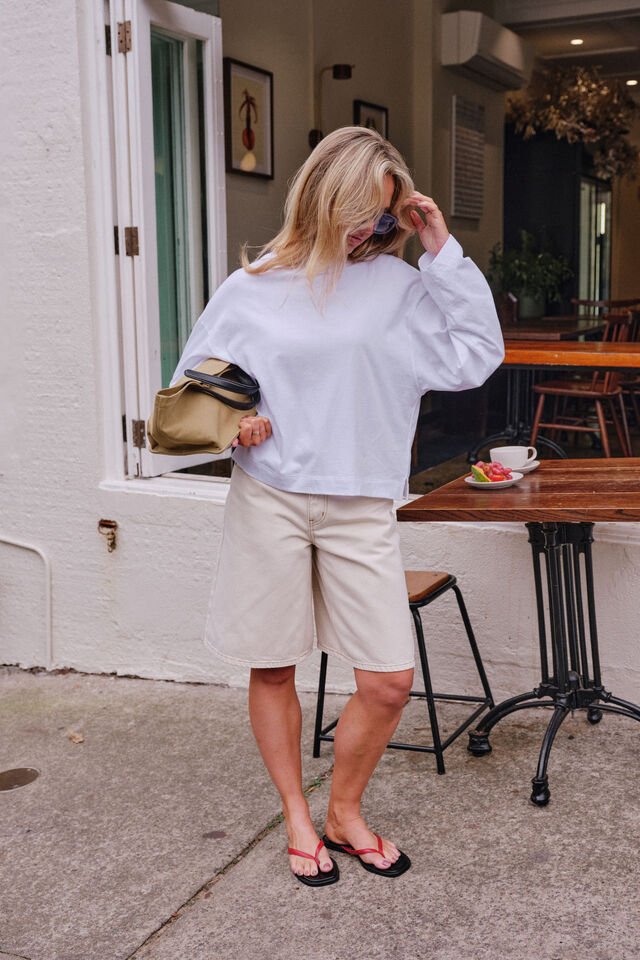 Olive Belted Denim Short - Fresh Sand Shorts Ceres Life