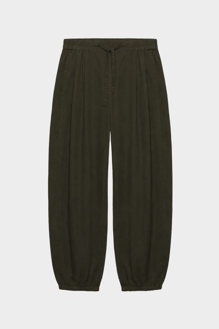 Olive Cotton Barrel Leg Pant pant Hut