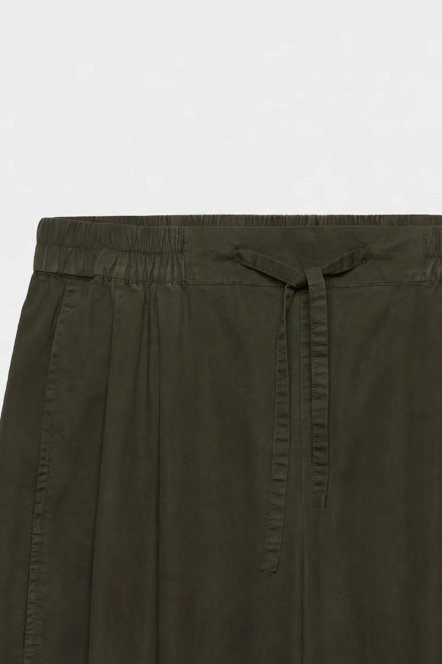 Olive Cotton Barrel Leg Pant pant Hut
