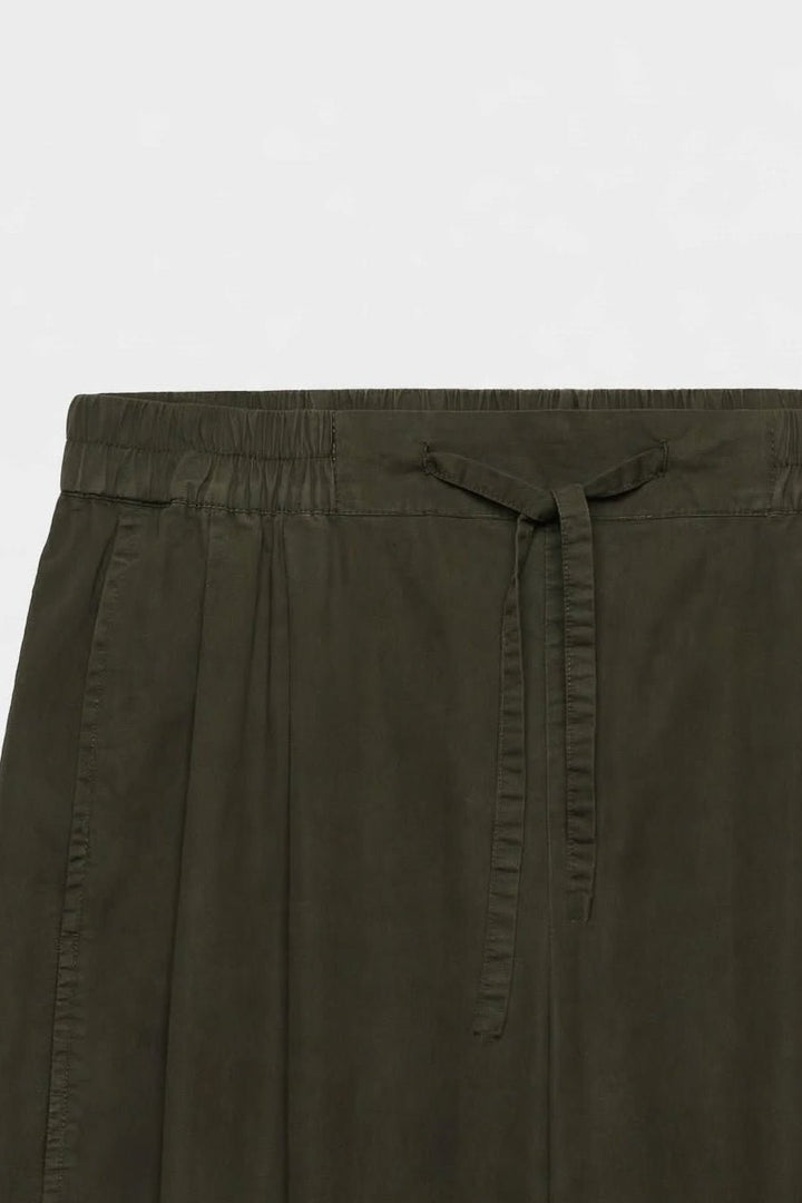 Olive Cotton Barrel Leg Pant pant Hut