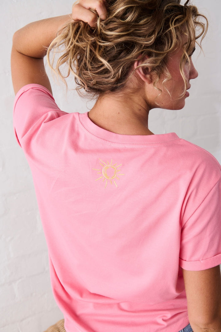 Olivia Tee | Sun Lounge - Soft Pink - Stanleyandstone