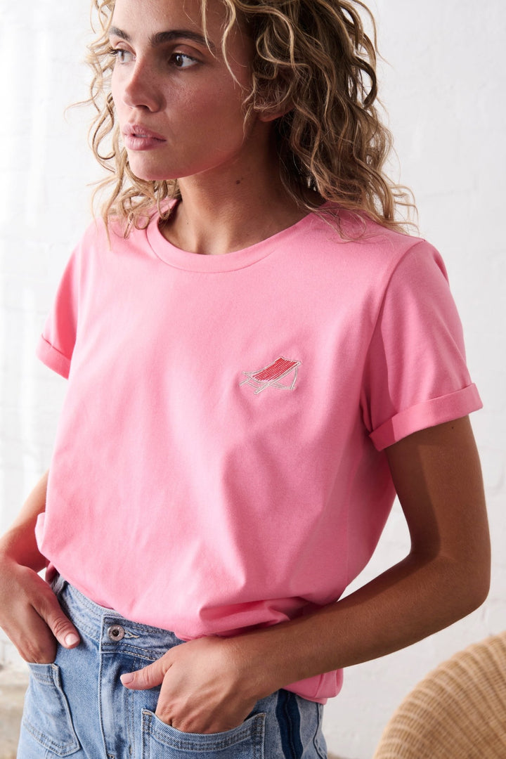 Olivia Tee | Sun Lounge - Soft Pink - Stanleyandstone