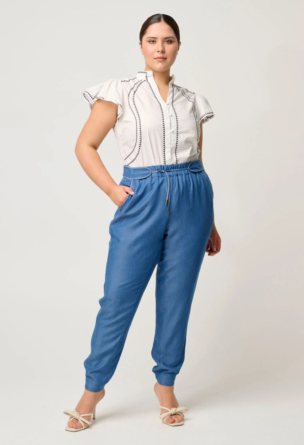 ONCE WAS Amoya Tencil Jogger - Indigo Pant Once Was