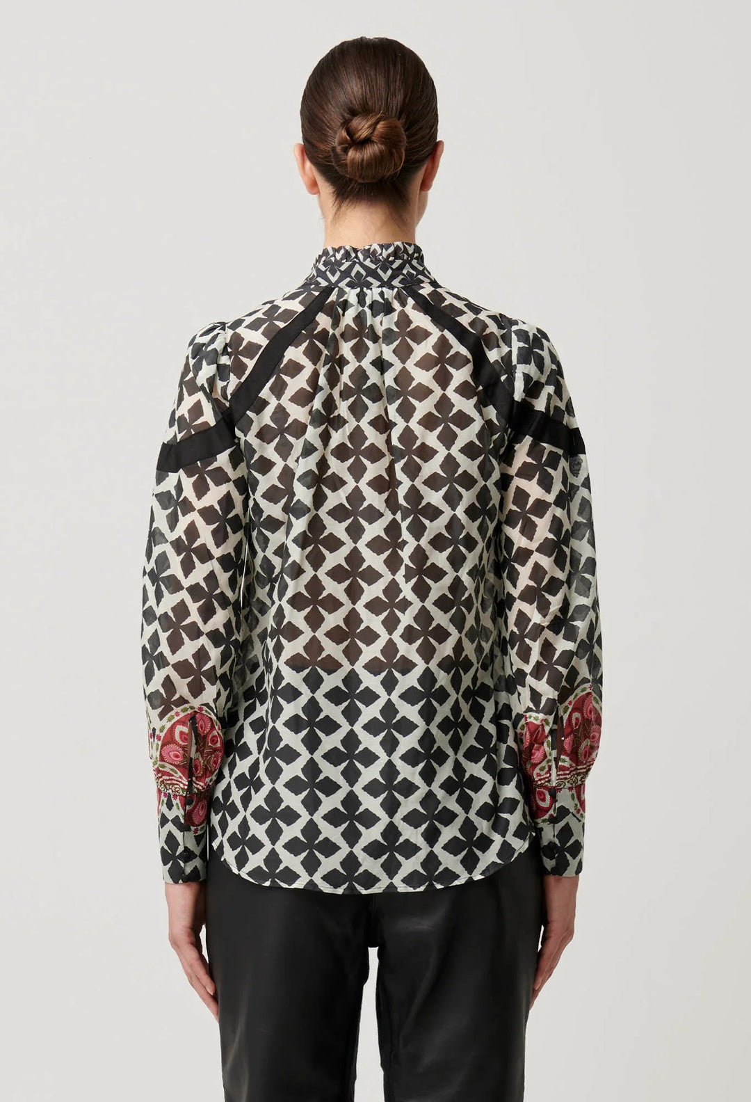 ONCE WAS Astrid Cotton Silk Shirt in Country Tapestry Blouse Once Was