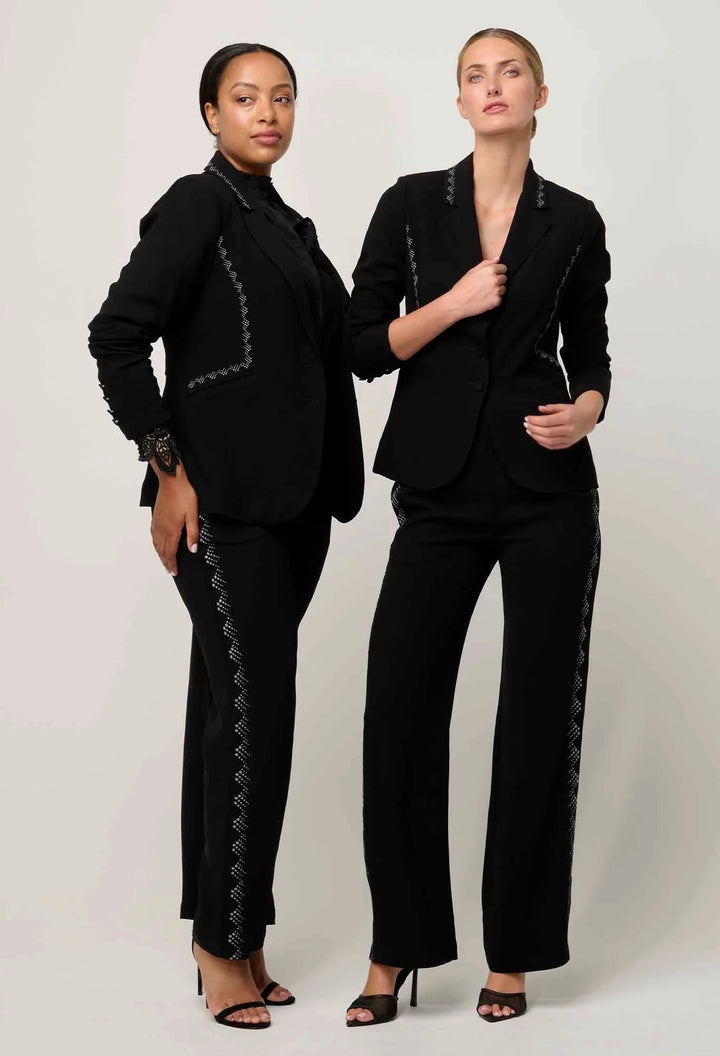 ONCE WAS Elvira Viscose Stretch Crepe Blazer in Onyx Coats & Jackets Once Was