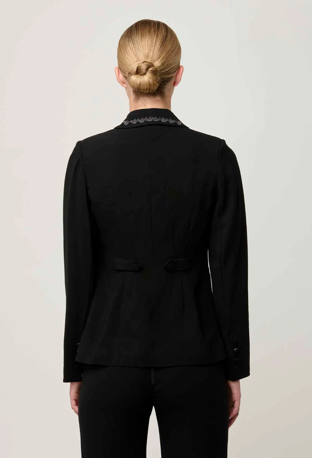 ONCE WAS Elvira Viscose Stretch Crepe Blazer in Onyx Coats & Jackets Once Was