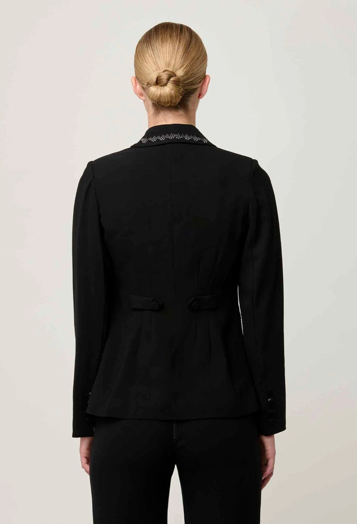 ONCE WAS Elvira Viscose Stretch Crepe Blazer in Onyx Coats & Jackets Once Was