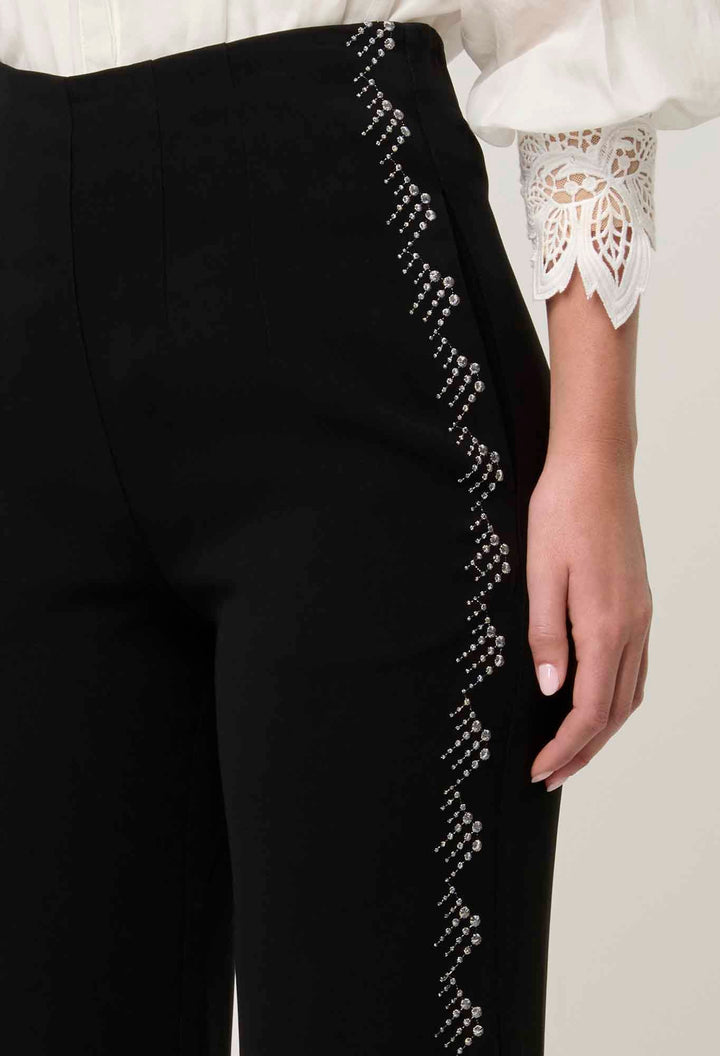ONCE WAS Elvira Viscose Stretch Crepe Pant in Onyx Pant Once Was